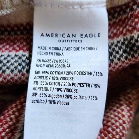 American Eagle Ahh-Mazingly Soft Sweater Knit Reindeer Snowflake Leggings Size M - Picture 8 of 10